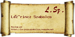 Lőrincz Szabolcs névjegykártya